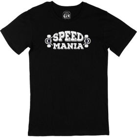 Cix Kaykay Speed Mania Yazılı Yuvarlak Yaka Siyah T-shirt