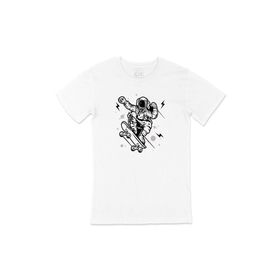 Cix Kaykaylı Astronot Baskılı Beyaz T-shirt
