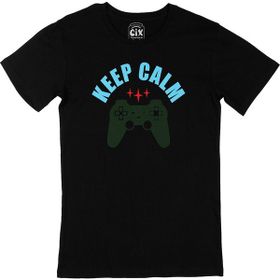 Cix Keep Calm Yazılı Yuvarlak Yaka Siyah T-shirt
