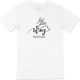 Cix Kendi Yolunu Bul Yazılı Motivasyon Siyah T-shirt
