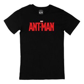 Cix Kırmızı Ant Man Logolu Yuvarlak Yaka Siyah T-shirt