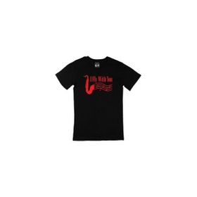 Cix Kırmızı I Fly With You Logolu Yuvarlak Yaka Siyah T-shirt