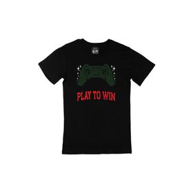 Cix Kırmızı Play To Win Siyah Erkek T-shirt