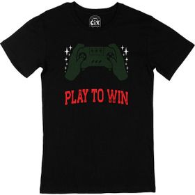 Cix Kırmızı Play To Win Siyah Erkek T-shirt