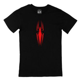Cix Kırmızı Renkli İnce Örümcek Siyah Erkek T-shirt