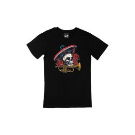 Cix Kovboy Kuru Kafa SBaskılı Siyah Erkek T-shirt