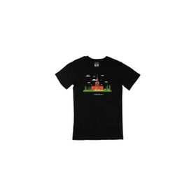 Cix Kremlin Sarayı Baskılı Siyah Erkek T-shirt