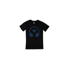 Cix Kulaklıklı Penguen Siyah Erkek T-shirt