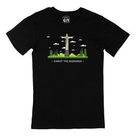 Cix Kurtarıcı İsa Siyah Erkek T-shirt