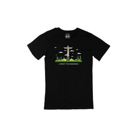 Cix Kurtarıcı İsa Siyah Erkek T-shirt