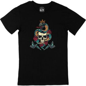 Cix Kuru Kafa Dragon Silahlı Siyah Erkek T-shirt