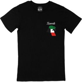 Cix Kuveyt Haritalı ve Bayraklı Siyah Erkek T-shirt