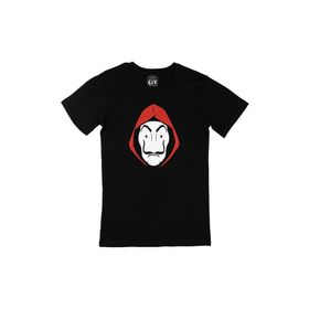 Cix La Casa Maskeli Yuvarlak Yaka Siyah T-shirt