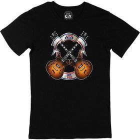 Cix Live Free Or Die Music Logolu Yuvarlak Yaka Siyah T-shirt