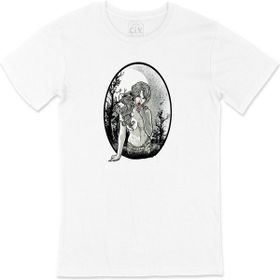 Cix Lolipop Girl Baskılı Yuvarlak Yaka Beyaz T-shirt