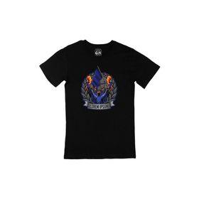 Cix Lorem Ipsum Logolu Yuvarlak Yaka Siyah T-shirt