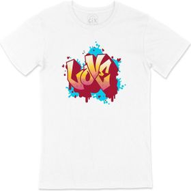 Cix Love Graffiti Beyaz T-shirt