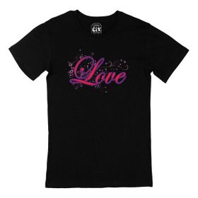 Cix Love Yazılı Siyah T-shirt
