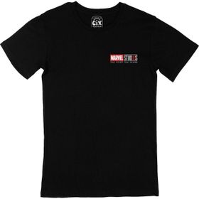 Cix Marvel Studious 10. Yıl Cep Logo Tasarımlı Siyah T-shirt