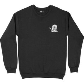 Cix Maskeli Anime Kız Siyah Kapüşonlu Sweatshirt