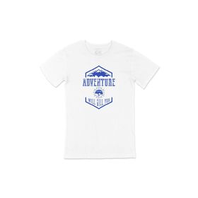 Cix Mavi Adventure Will Kill You Beyaz T-shirt