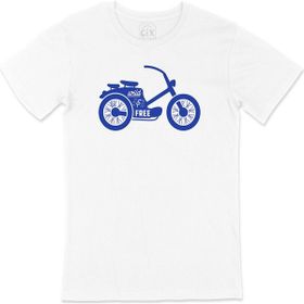 Cix Mavi Bisiklet Beyaz T-shirt