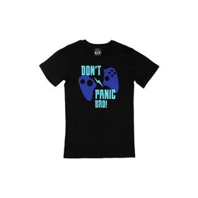 Cix Mavi Don't Panic Bro Siyah T-shirt