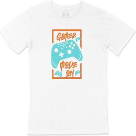 Cix Mavi Gamer Mode on Beyaz T-shirt