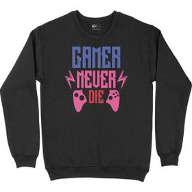 Cix Mavi Gamer Mode on Siyah Kapüşonlu Sweatshirt