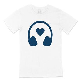 Cix Mavi Müzik Aşkı Beyaz T-shirt