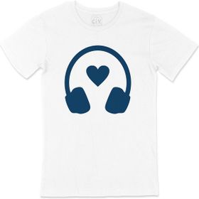 Cix Mavi Müzik Aşkı Beyaz T-shirt