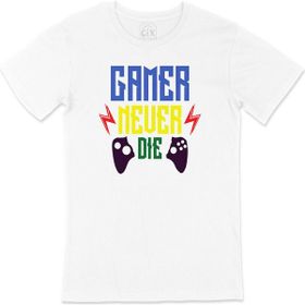 Cix Mavii Gamer Never Die Beyaz T-shirt