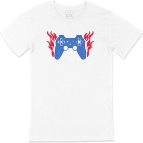 Cix Mavili Joystick Beyaz T-shirt