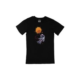 Cix Maymun Astronot Siyah Erkek T-shirt