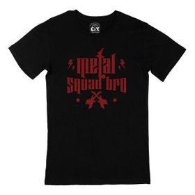 Cix Metal Squad Bro Yazılı Yuvarlak Yaka Siyah T-shirt