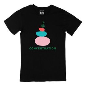 Cix Mindfulness Concentration Baskılı Siyah Unisex T-shirt