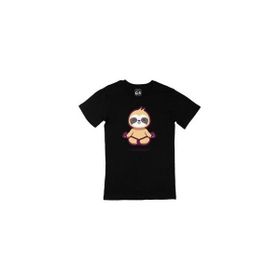 Cix Mindfulness Panda Baskılı Siyah Unisex T-shirt