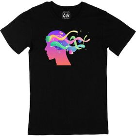 Cix Mindfulness Renkli Düşünceler Baskılı Siyah Unisex T-shirt