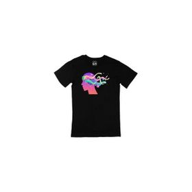 Cix Mindfulness Renkli Düşünceler Baskılı Siyah Unisex T-shirt
