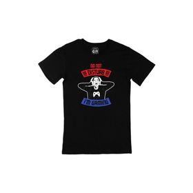 Cix Mor Do Not Distrub Baskılı Yuvarlak Yaka Siyah T-shirt