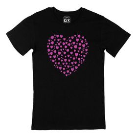 Cix Mor Kalpler Baskılı Yuvarlak Yaka Siyah T-shirt