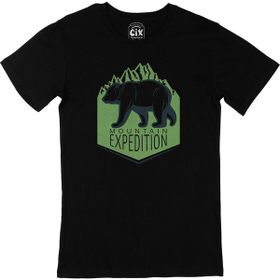 Cix Mountain Expedition Baskılı Siyah Unisex T-shirt