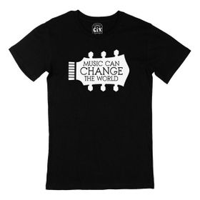 Cix Music Can Change The World Baskılı Siyah Unisex T-shirt