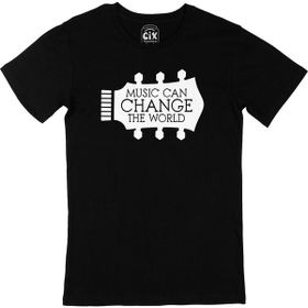 Cix Music Can Change The World Baskılı Siyah Unisex T-shirt