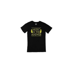 Cix Music Is The Answer Baskılı Siyah Unisex T-shirt