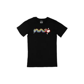 Cix Müzisyen Noel Baba Baskılı Siyah Unisex T-shirt