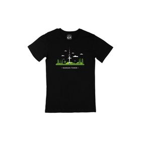 Cix Namsan Tower Baskılı Siyah Unisex T-shirt