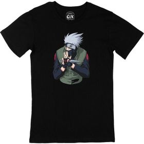 Cix Naruto Kakashi Hatake Baskılı Siyah Unisex T-shirt