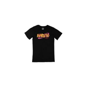 Cix Naruto Logolu Baskılı Siyah Unisex T-shirt