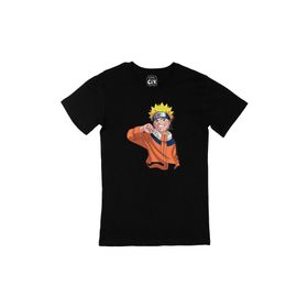Cix Naruto Uzumaki Narutopedia Baskılı Siyah Unisex T-shirt